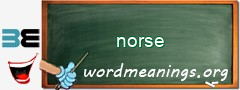 WordMeaning blackboard for norse